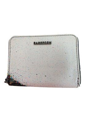 Rareform Zip Around Card Case Wallet 4x3 In Multicolor Splatter Design